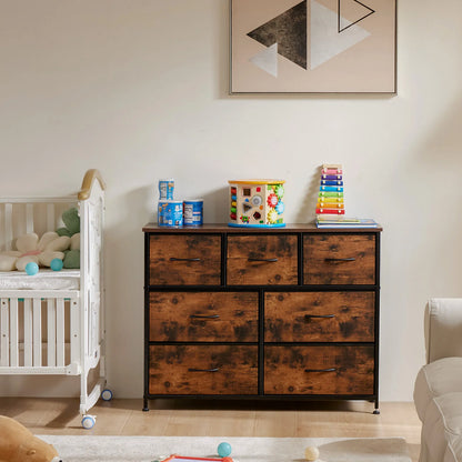 JHK Desser pour chambre à coucher avec 7 tiroirs en tissu organisateur placard de rangement poitrine vêtements pour salon vitrine de meubles