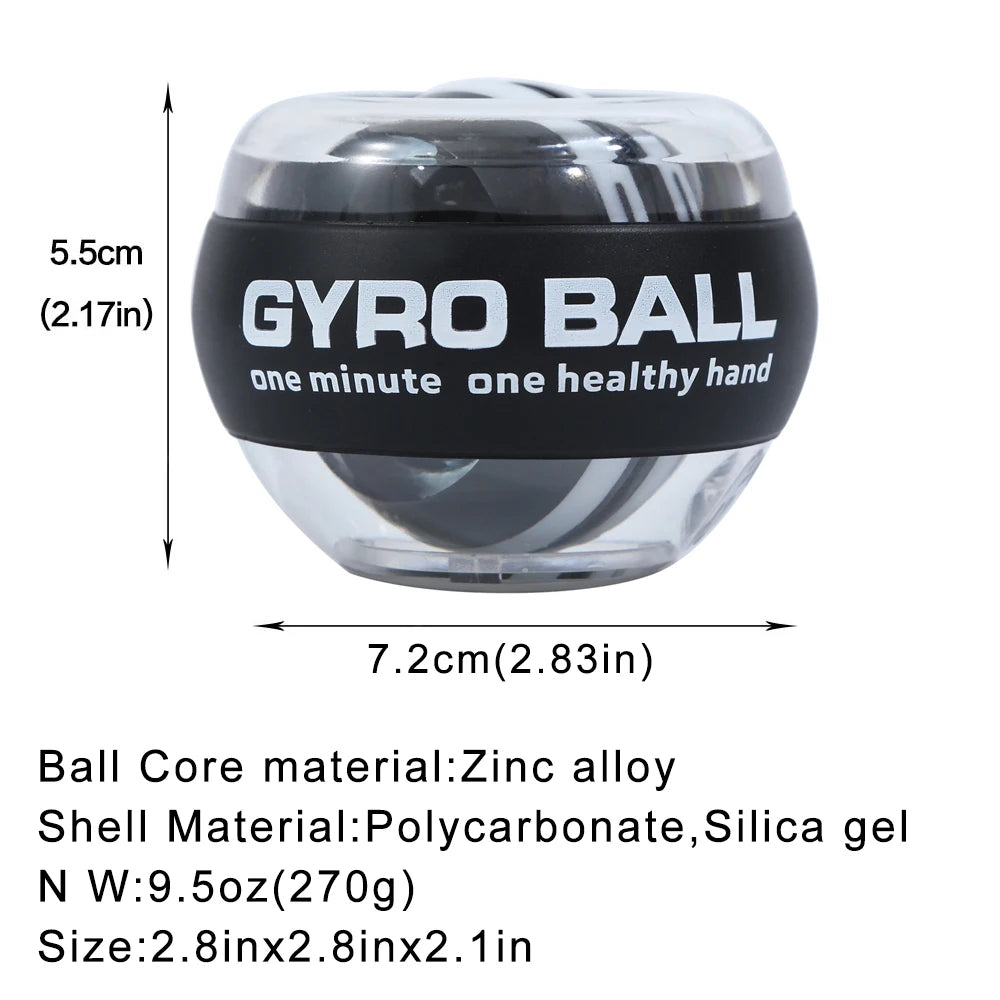 Boule gyroscopique de poignet à démarrage automatique, entraîneur de puissance, dispositif de renforcement du poignet, exercice d'avant-bras, renforcer les bras, les doigts et les Muscles