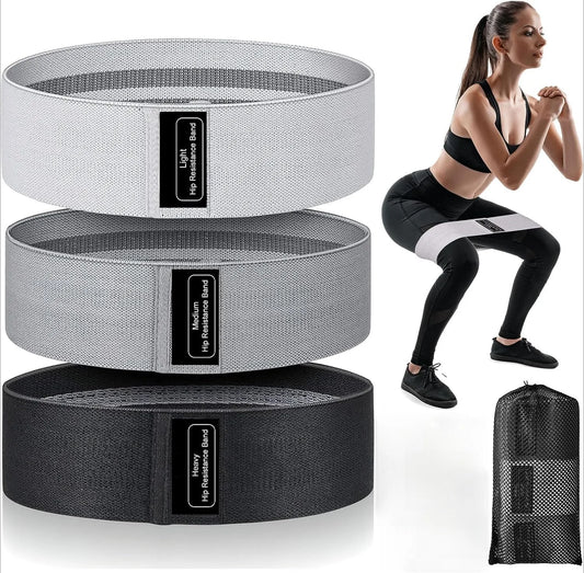 Bandes de résistance, bandes d'entraînement en tissu pour femmes et hommes, bandes de résistance pour butin en tissu, bandes de squat épaisses pour fesses/jambes/cuisses