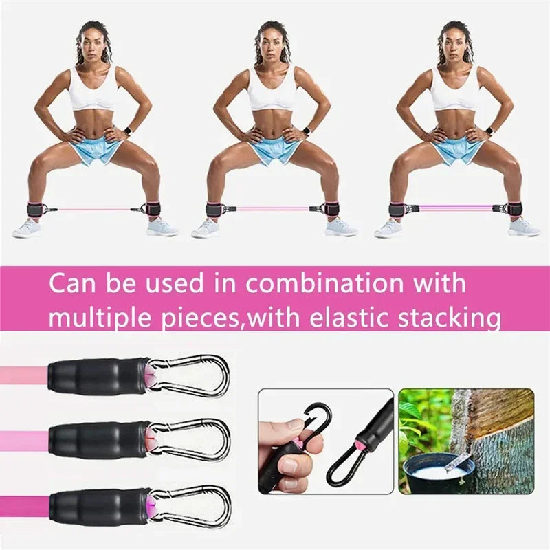 Sangles de cheville bandes de résistance ensemble Fitness entraînement équipement d'exercice cheville poids Yoga élastique Fitness bande pour salle de sport homme femme