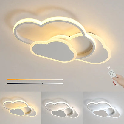 Plafonnier LED 32W avec télécommande, lampe de plafond créative à intensité variable 3000-6500k 2800strada, éclairage de dessin animé pour le salon