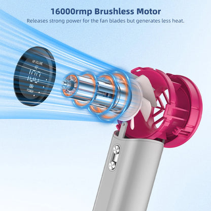 Mini ventilateur de bain aste, vitesse du vent à 100 vitesses, ventilateur électrique, affichage numérique, turbo réglable, portable, extérieur, déterminer
