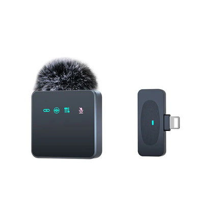 Microphone Lavalier professionnel sans fil, avec réduction du bruit, fonction d'enregistrement muet, téléphone Portable, Audio et vidéo, micro en direct