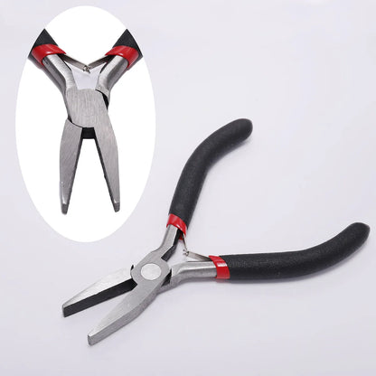 Pince à bijoux en acier trempé au carbone, ferronickel, extrémité ronde, outils de coupe, équipement de bricolage, adaptée à la réparation de perles artisanales