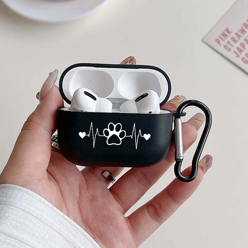 Étui de protection pour casque sans fil Airpods 4 3 1/2 Pro 2 et Pro, motif de saut imprimé patte créatif, étui pour écouteurs élégant en TPU