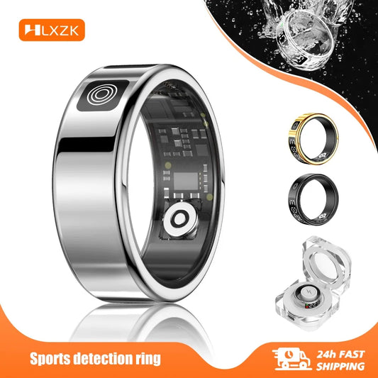 Smart Ring Gesture Swipe Control Heart Rate Blood Oxygen Monitoring Multi Sport Modes IP68 Waterproof Bluetooth Women Smartrings