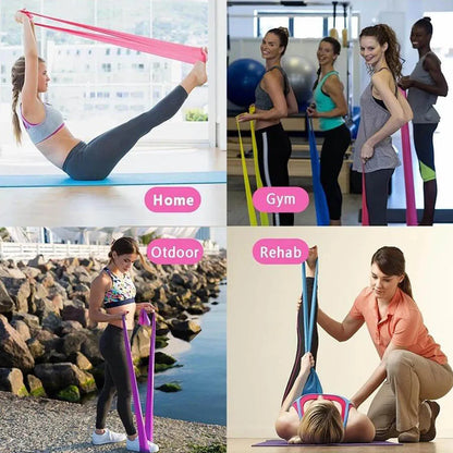 Bandes de résistance pour l'entraînement, bandes d'exercice, thérapie physique, entraînement physique en plein air, Pilates, gymnastique à domicile, bande élastique extensible