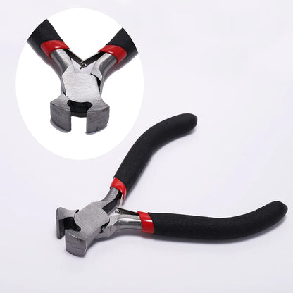 Pince à bijoux en acier trempé au carbone, ferronickel, extrémité ronde, outils de coupe, équipement de bricolage, adaptée à la réparation de perles artisanales