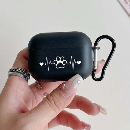 Étui de protection pour casque sans fil Airpods 4 3 1/2 Pro 2 et Pro, motif de saut imprimé patte créatif, étui pour écouteurs élégant en TPU
