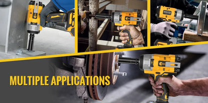 CONENTOOL 21V clé à chocs sans fil 1/2 "pistolet hochet électrique 680Nm avec 2 piles 6000mAh et étui pour la réparation de voiture et le bricolage à domicile