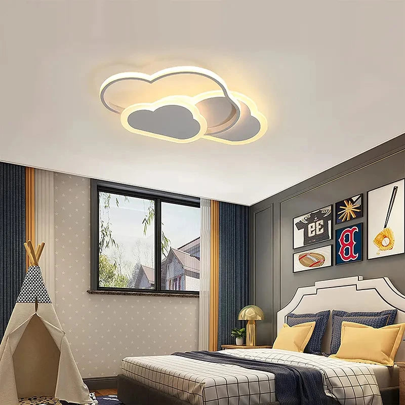 Plafonnier LED 32W avec télécommande, lampe de plafond créative à intensité variable 3000-6500k 2800strada, éclairage de dessin animé pour le salon