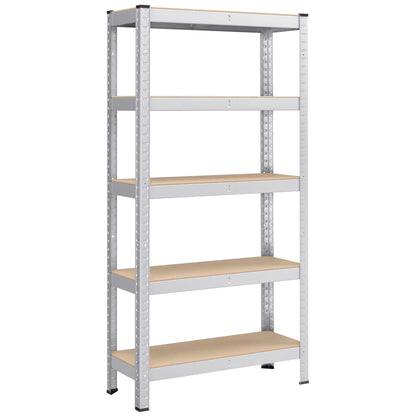 SONGMICS Étagère de Rangement à 5 Niveaux, 30 x 75 x 150 cm, Capacité 650 kg, Planches Réglables, Style Industriel, pour Cuisine, Salon
