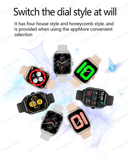 Montre intelligente pour Android IOS montres 1.83 pouces HD affichage Bluetooth appel Message alerte musique sport Mode Smartwatch hommes femmes cadeau
