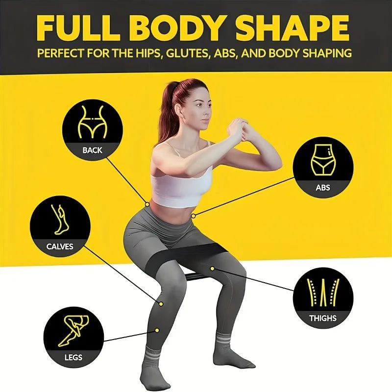 Bandes de résistance pour Squats Fitness Yoga Pilates entraînement de force bandes élastiques extensibles pour jambes fesses Fitness beauté fesses