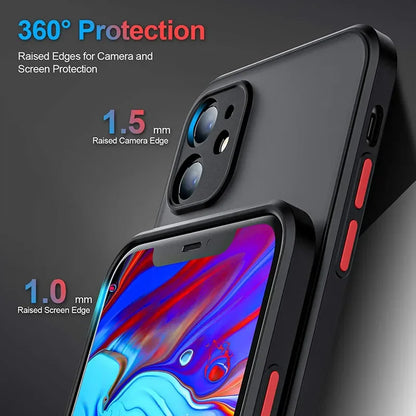 Nouvelle armure pare-chocs antichoc coque de téléphone pour iPhone 15 11 12 13 Mini 14 Pro XR X Xs Max Plus Silicone couverture rigide Capa