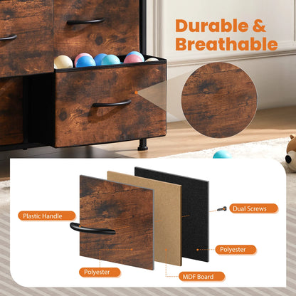 JHK commode pour chambre à coucher avec 9 tiroirs de rangement en tissu armoire grande poitrine organisateur placard adulte enfants vêtements armoire meubles