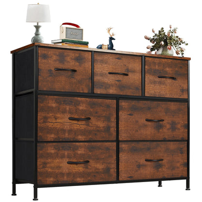 JHK Desser pour chambre à coucher avec 7 tiroirs en tissu organisateur placard de rangement poitrine vêtements pour salon vitrine de meubles