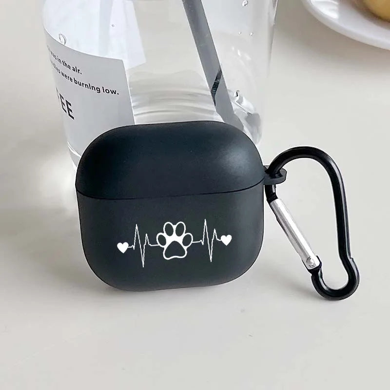 Étui de protection pour casque sans fil Airpods 4 3 1/2 Pro 2 et Pro, motif de saut imprimé patte créatif, étui pour écouteurs élégant en TPU