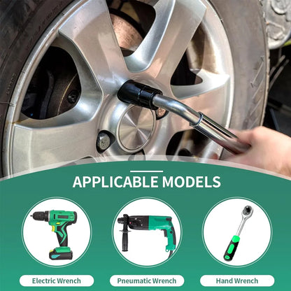 10pcs Impact Socket Set 1/2” Metric Spanner Drive Deep Sockets 10-24mm Pneumatic Wrench Head Tire Removal Tools