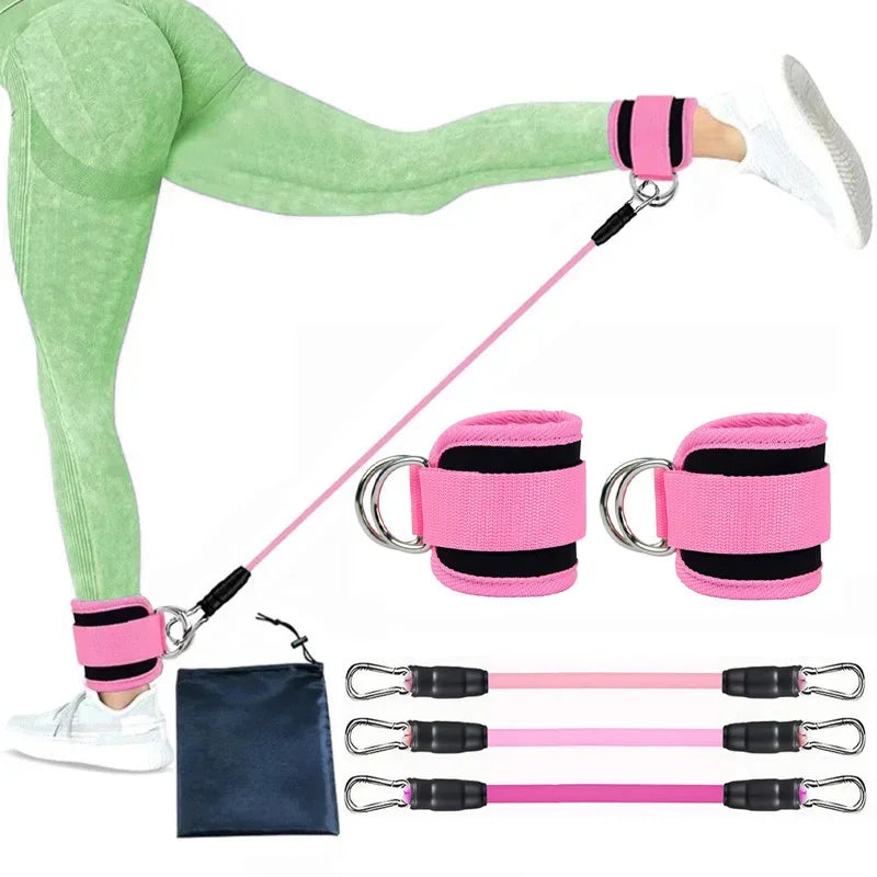 Sangles de cheville bandes de résistance ensemble Fitness entraînement équipement d'exercice cheville poids Yoga élastique Fitness bande pour salle de sport homme femme