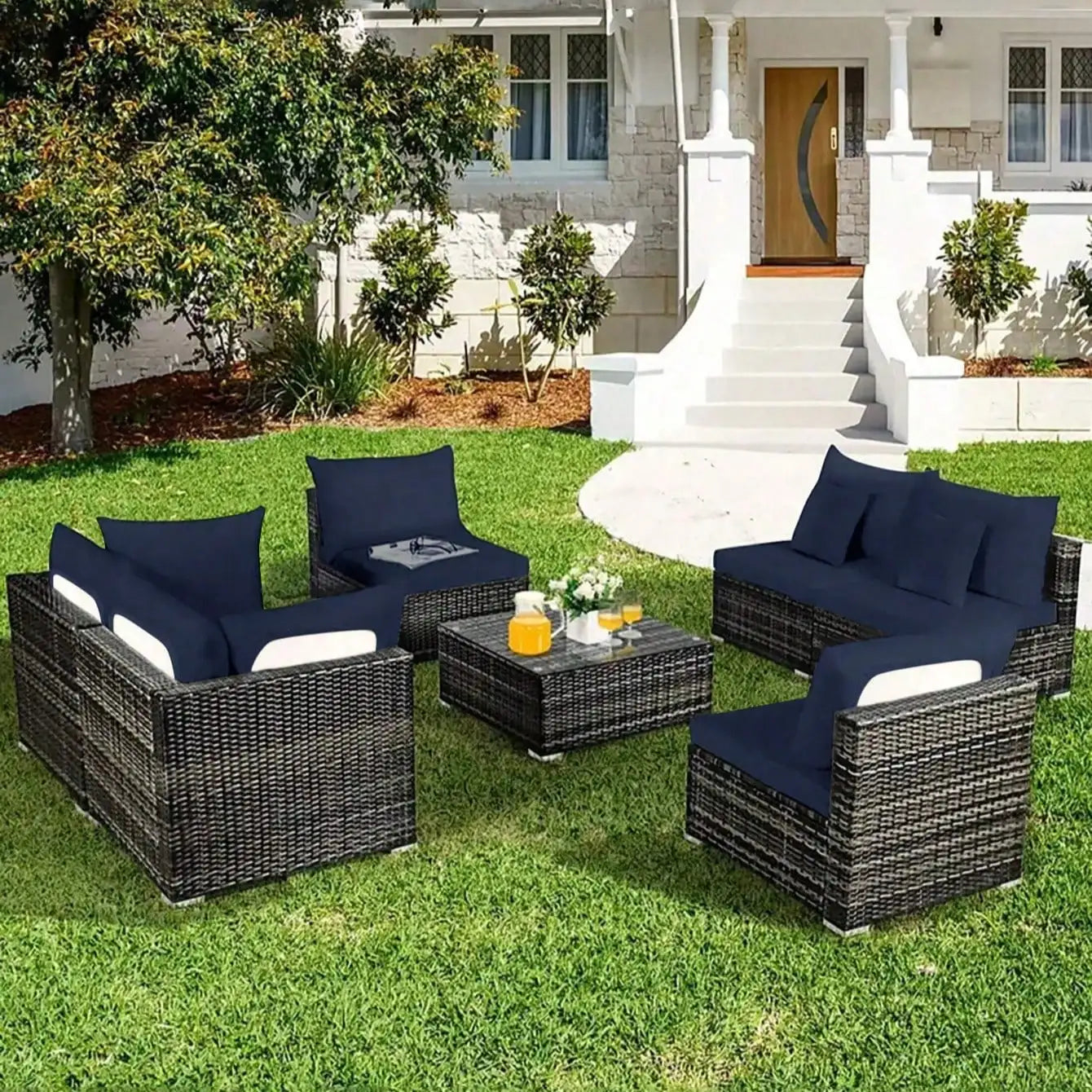 Housses de coussin de canapé à imprimé Tropical extérieur-protecteurs de meubles antidérapants, remplacement pour coussins de siège individuels