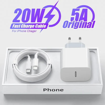 Chargeur PD 20W Charge rapide USB C chargeur pour iPhone 15 14 13 Pro Max Mini X XS Charge rapide Type C chargeur de téléphone adaptateur secteur
