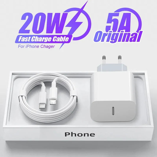 Chargeur PD 20W Charge rapide USB C chargeur pour iPhone 15 14 13 Pro Max Mini X XS Charge rapide Type C chargeur de téléphone adaptateur secteur