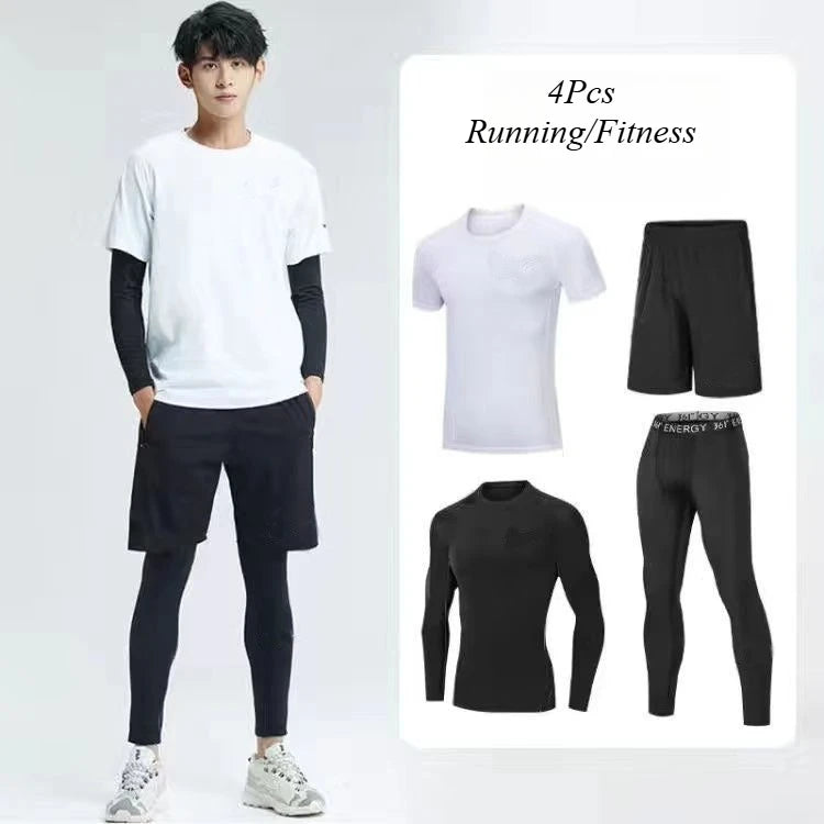 Équipement de sport, de basket-ball, d'entraînement transfrontalier, collants en velours, séchage rapide, combinaisons de Fitness pour course à pied et nuit du matin