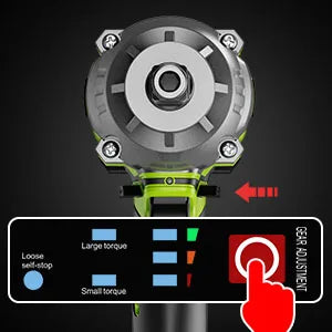 CONENTOOL Clé à Chocs Sans Fil 21V, Moteur Brushless 1/2”, Batterie Lithium 6000mAh, 520Nm de Couple pour Réparations de Voitures et Bricolage à la Maison