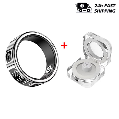 Smart Ring Gesture Swipe Control Heart Rate Blood Oxygen Monitoring Multi Sport Modes IP68 Waterproof Bluetooth Women Smartrings