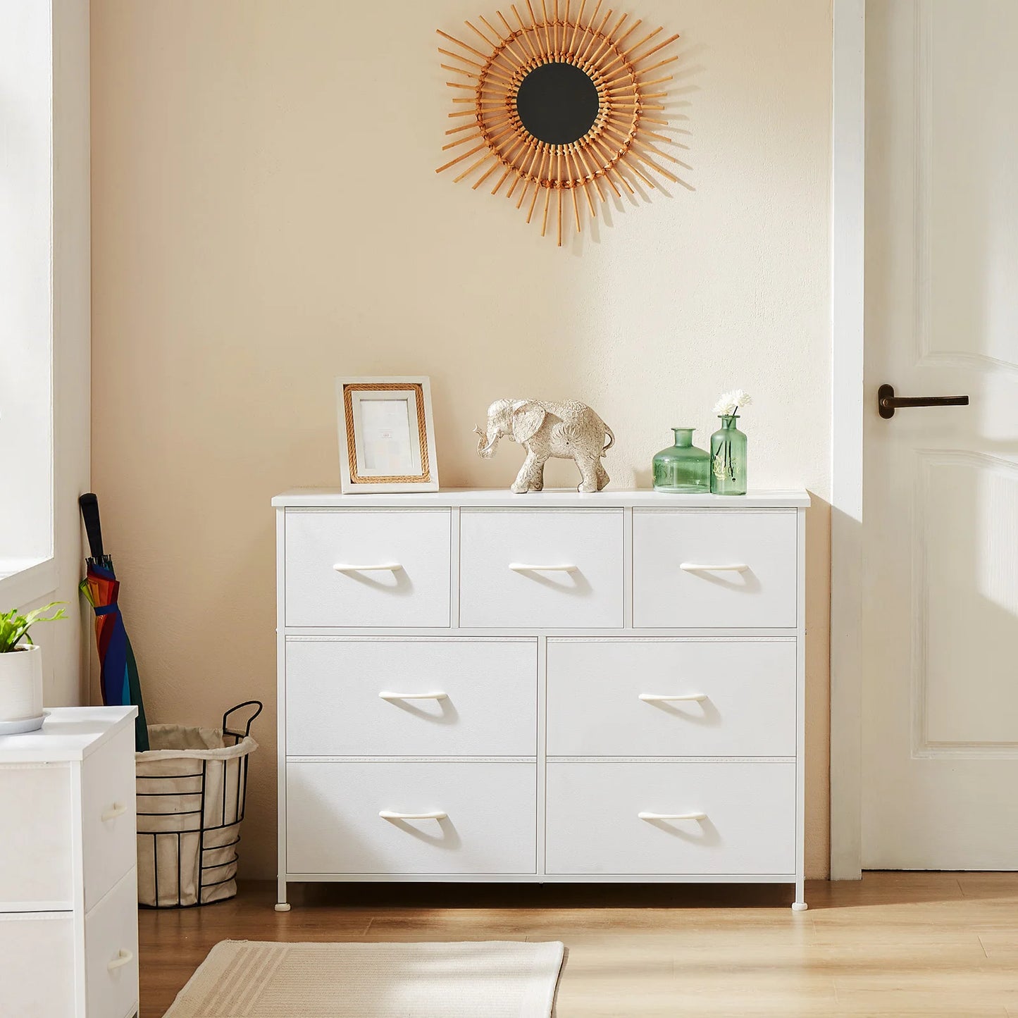 JHK Desser pour chambre à coucher avec 7 tiroirs en tissu organisateur placard de rangement poitrine vêtements pour salon vitrine de meubles