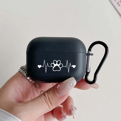 Étui de protection pour casque sans fil Airpods 4 3 1/2 Pro 2 et Pro, motif de saut imprimé patte créatif, étui pour écouteurs élégant en TPU