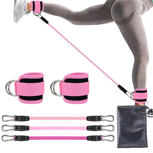 Sangles de cheville bandes de résistance ensemble Fitness entraînement équipement d'exercice cheville poids Yoga élastique Fitness bande pour salle de sport homme femme