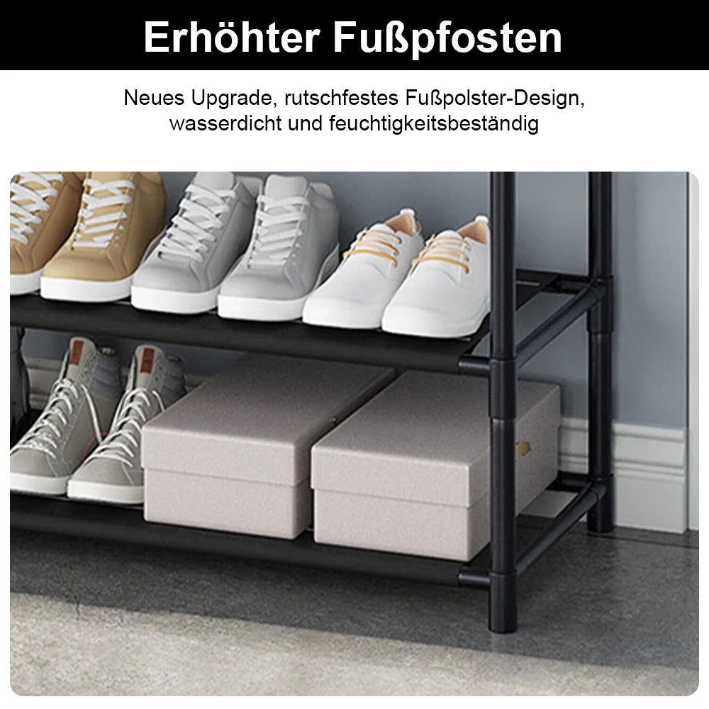 DIY Shoe and Hat Rack Clothes Hanger Organizer Floor Standing Storage Shelf Doorway Simple Multi-Layer Shoerack