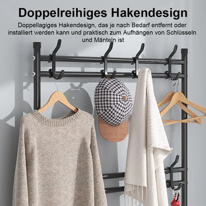 DIY Shoe and Hat Rack Clothes Hanger Organizer Floor Standing Storage Shelf Doorway Simple Multi-Layer Shoerack