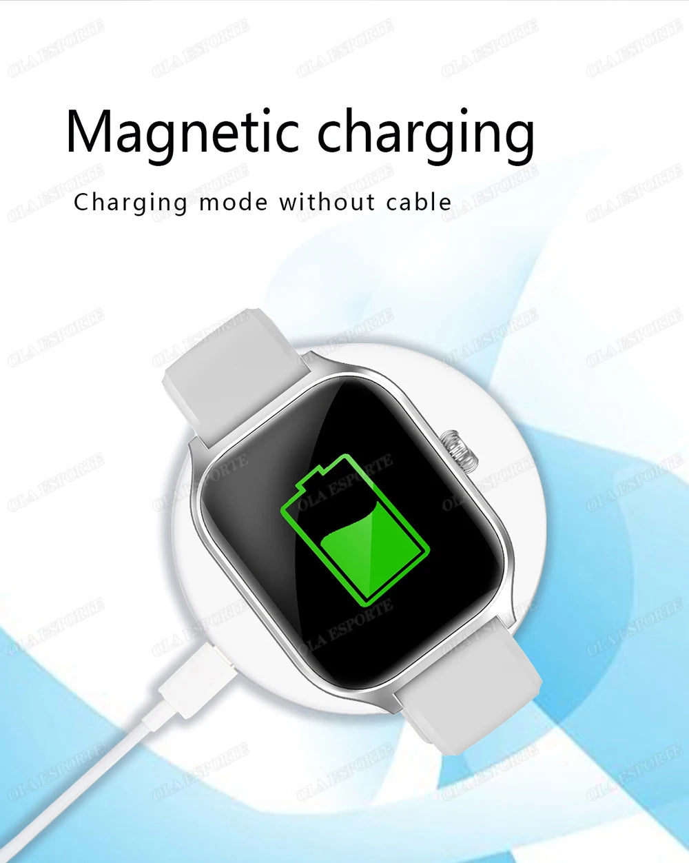 Montre intelligente pour Android IOS montres 1.83 pouces HD affichage Bluetooth appel Message alerte musique sport Mode Smartwatch hommes femmes cadeau