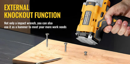 CONENTOOL 21V clé à chocs sans fil 1/2 "pistolet hochet électrique 680Nm avec 2 piles 6000mAh et étui pour la réparation de voiture et le bricolage à domicile