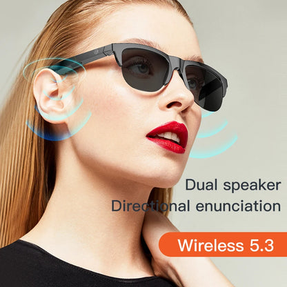 Lunettes Bluetooth intelligentes à base de contact avec Conduction osseuse pour les appels de sports de plein air, lunettes de soleil, écouteurs sans fil d'affaires