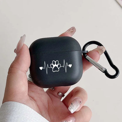 Étui de protection pour casque sans fil Airpods 4 3 1/2 Pro 2 et Pro, motif de saut imprimé patte créatif, étui pour écouteurs élégant en TPU