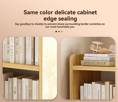 Bibliothèque moderne simple multicouche, support de rangement pour chambre à coucher avec armoire de chevet surélevée, bibliothèque intégrée à tiroir de grande capacité