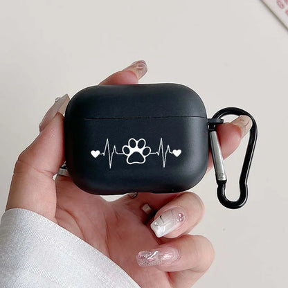 Étui de protection pour casque sans fil Airpods 4 3 1/2 Pro 2 et Pro, motif de saut imprimé patte créatif, étui pour écouteurs élégant en TPU