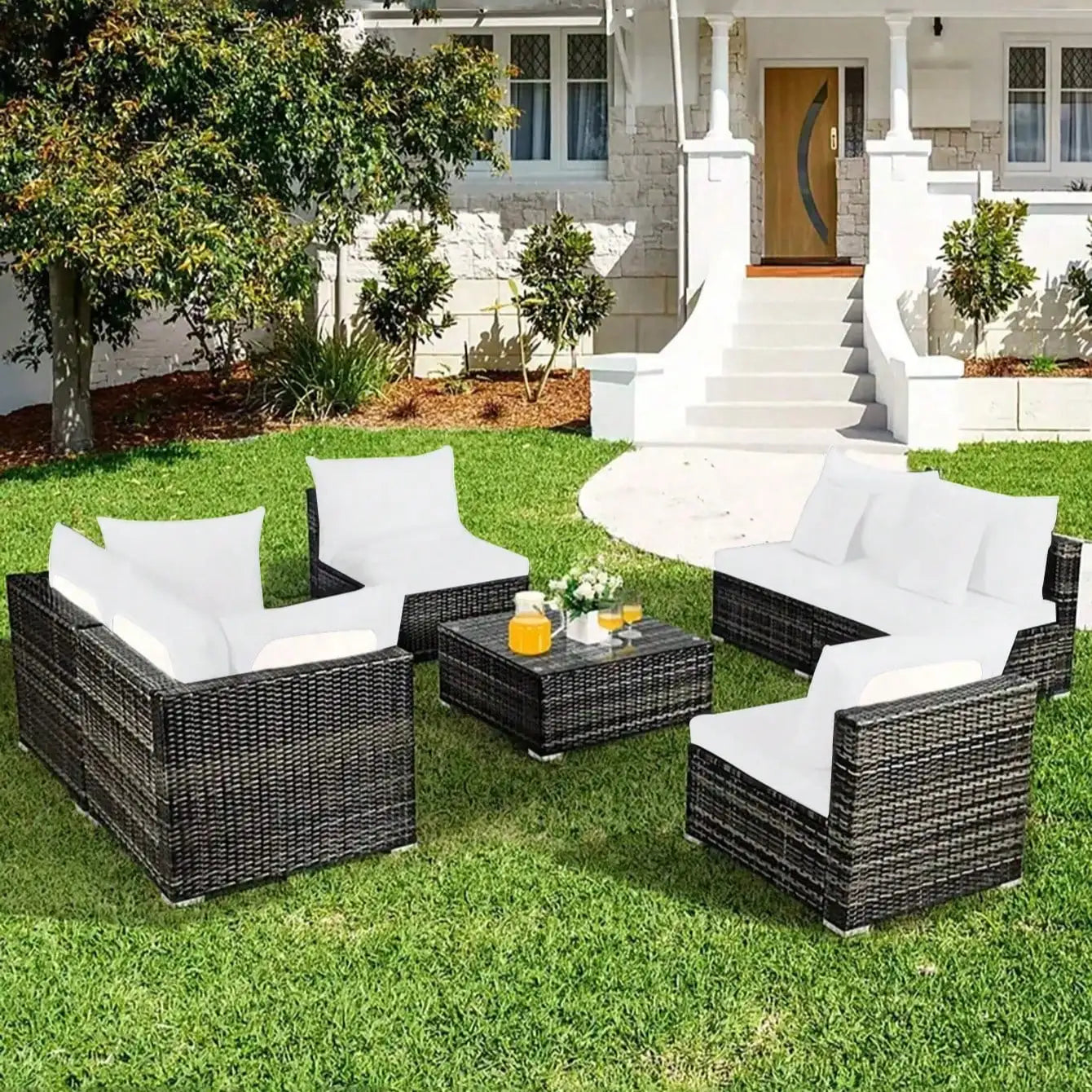 Housses de coussin de canapé à imprimé Tropical extérieur-protecteurs de meubles antidérapants, remplacement pour coussins de siège individuels