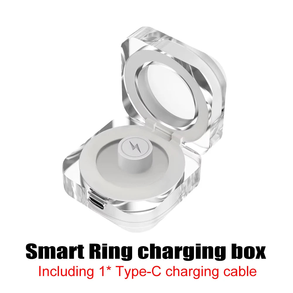 Smart Ring Gesture Swipe Control Heart Rate Blood Oxygen Monitoring Multi Sport Modes IP68 Waterproof Bluetooth Women Smartrings