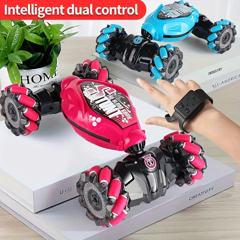 Voiture jouet télécommandée, double contrôleur, télécommande de poignée et télécommande de bracelet, supportant l'opération gestuelle.