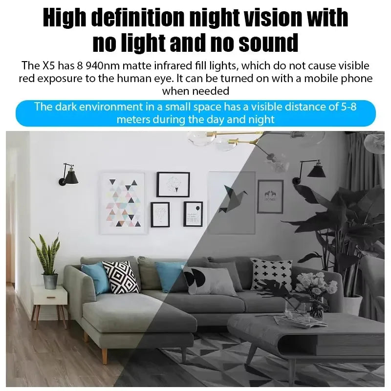 Mini caméra X5 sans fil 1080P Surveillance sécurité vidéo caméra Vision nocturne détection de mouvement caméscope Mini caméra moniteur maison intelligente
