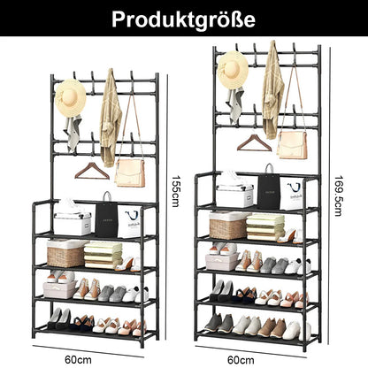 DIY Shoe and Hat Rack Clothes Hanger Organizer Floor Standing Storage Shelf Doorway Simple Multi-Layer Shoerack