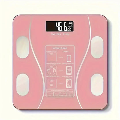Balance de salle de bain numérique sans fil intelligente avec écran LCD – 4 technologies de détection, synchronisation des applications et conversion d'unité (kg/lbs/t)