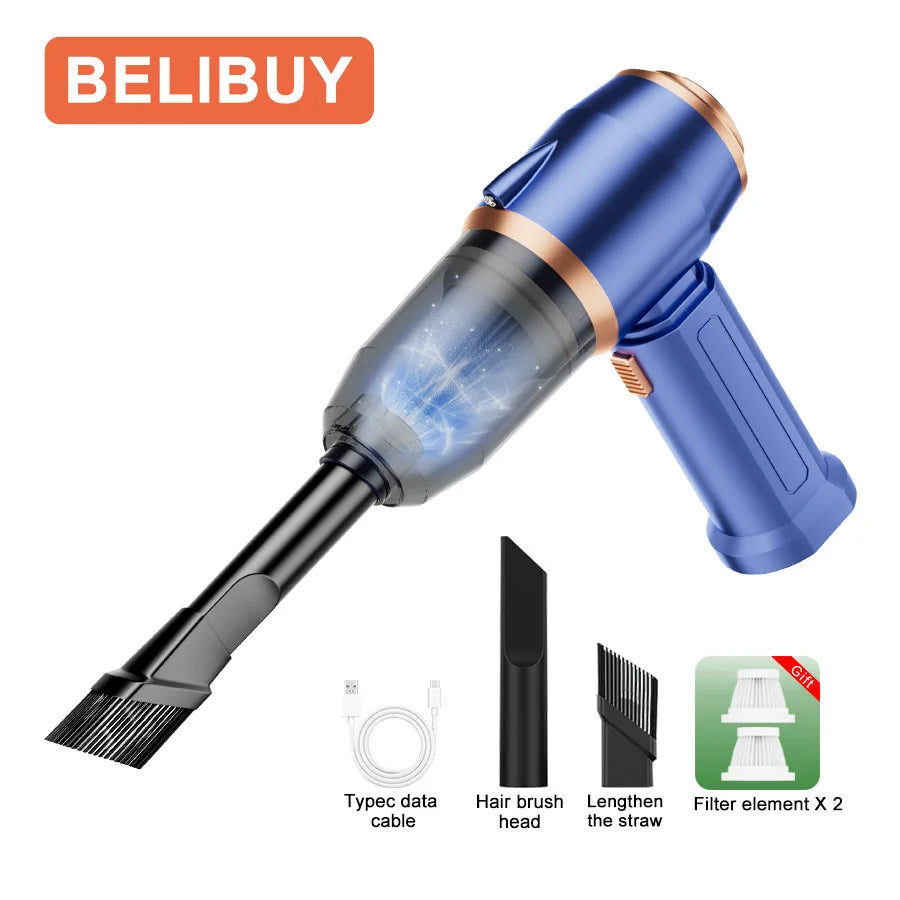 Car Vacuum Cleaner Strong Suction Cleaning Mini Machine Wireless Portable Handhled Blower Machine Air Duster for Home Appliances