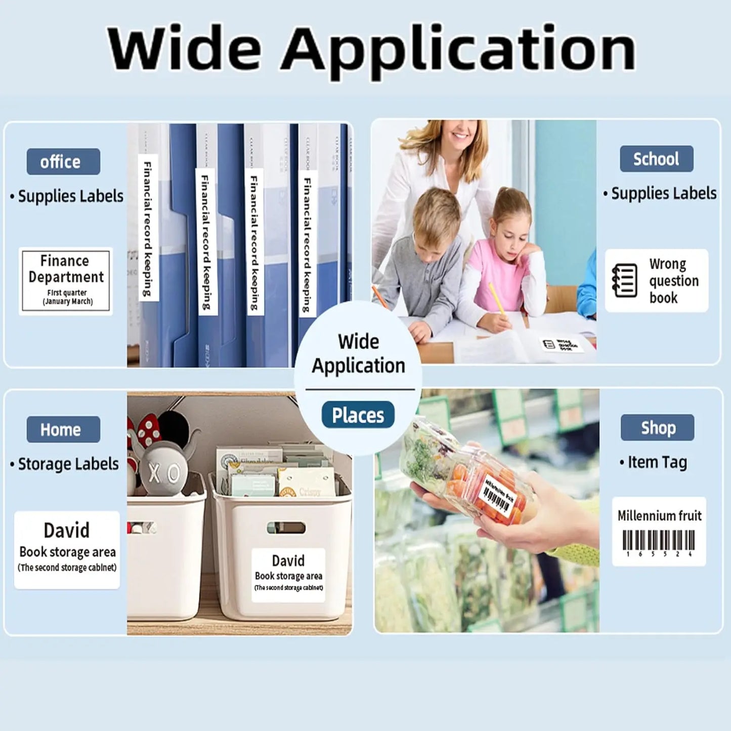 MARKLife P50 Thermal Wireless Label Printer Portable Bluetooth Sticker Mini Printer Barcode Label Maker Price Tag Printers DIY