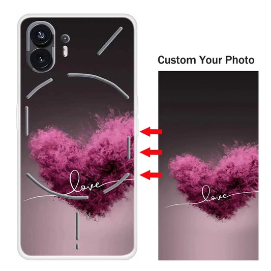 Étui Photo personnalisé pour rien de téléphone 2 (2) II, housse pour rien de téléphone 1 (1), bricolage, conception d'image, TPU Transparent